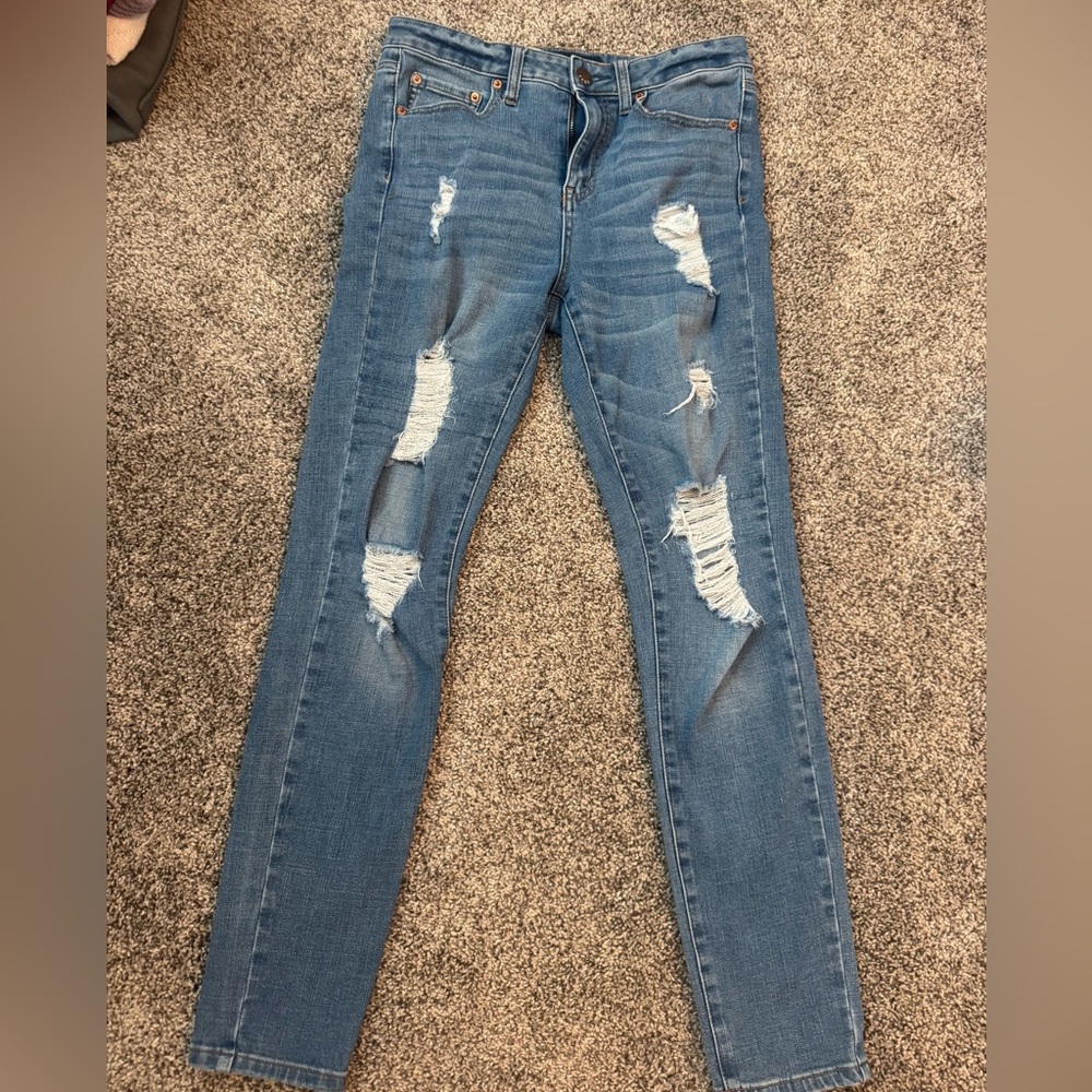 Aeropostale Ripped Blue Women's Jeggings